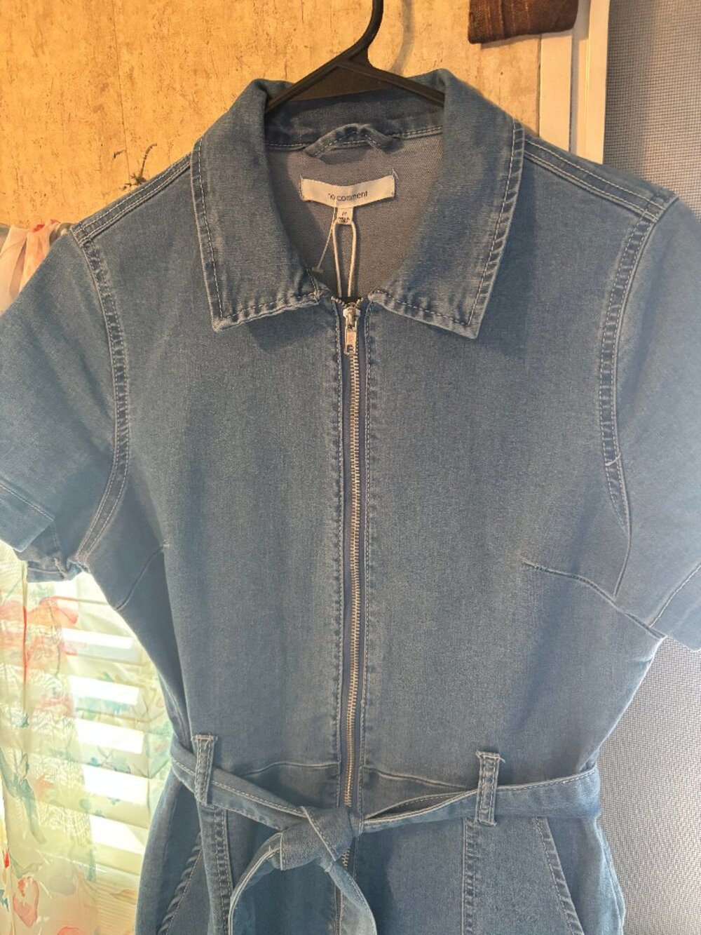 NO COMMENT JEAN JUMPSUIT NWT